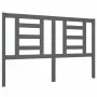 Solid gray pine wood bed headboard 146x4x100 cm by vidaXL, Headboards and footboards - Ref: Foro24-818822, Price: 31,44 €, Di...