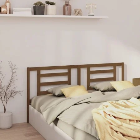 Honey brown solid pine wood bed headboard 186x4x100 cm by vidaXL, Headboards and footboards - Ref: Foro24-818838, Price: 58,4...