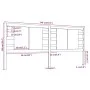 Cabecero de cama madera maciza de pino negro 146x4x100 cm de vidaXL, Cabeceros y pies de cama - Ref: Foro24-818774, Precio: 4...