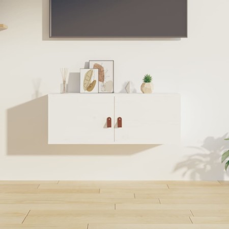Massivholz-Hängeschrank Kiefer weiß 80x30x30 cm von vidaXL, Regale und Regale - Ref: Foro24-818377, Preis: 78,05 €, Rabatt: %