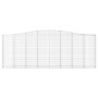 Cestas de gaviones 15 uds forma de arco hierro 400x30x140/160cm