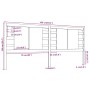 Cabecero madera maciza de pino gris 166x4x100 cm de vidaXL, Cabeceros y pies de cama - Ref: Foro24-818782, Precio: 67,65 €, D...