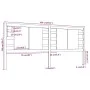 Solid gray pine wood headboard 166x4x100 cm by vidaXL, Headboards and footboards - Ref: Foro24-818782, Price: 66,62 €, Discou...
