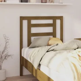 Honey brown solid pine wood bed headboard 81x4x100 cm by vidaXL, Headboards and footboards - Ref: Foro24-818798, Price: 22,78...