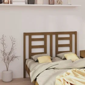 Honey brown solid pine wood bed headboard 141x4x100 cm by vidaXL, Headboards and footboards - Ref: Foro24-818818, Price: 47,0...