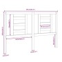 Bettkopfteil aus massivem Kiefernholz in Honigbraun, 141 x 4 x 100 cm von vidaXL, Kopf- und Fußteile - Ref: Foro24-818818, Pr...
