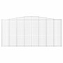 Cestas de gaviones 3 uds forma de arco hierro 400x30x180/200 cm
