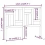 Bettkopfteil aus massivem grauem Kiefernholz, 125,5 x 4 x 100 cm von vidaXL, Kopf- und Fußteile - Ref: Foro24-818962, Preis: ...