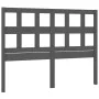Cabecero de cama madera maciza de pino gris 185,5x4x100 cm de vidaXL, Cabeceros y pies de cama - Ref: Foro24-818937, Precio: ...