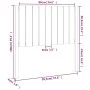 Bettkopfteil aus massivem Kiefernholz, honigbraun, 95,5 x 4 x 100 cm von vidaXL, Kopf- und Fußteile - Ref: Foro24-818853, Pre...