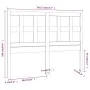 Cabecero de cama madera maciza de pino blanco 145,5x4x100 cm de vidaXL, Cabeceros y pies de cama - Ref: Foro24-818921, Precio...