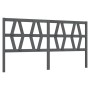 Cabecero de cama madera maciza de pino gris 206x4x100 cm de vidaXL, Cabeceros y pies de cama - Ref: Foro24-818642, Precio: 43...