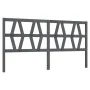 Cabecero de cama madera maciza de pino gris 206x4x100 cm de vidaXL, Cabeceros y pies de cama - Ref: Foro24-818642, Precio: 43...