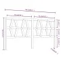 Cabecero de cama madera maciza de pino gris 206x4x100 cm de vidaXL, Cabeceros y pies de cama - Ref: Foro24-818642, Precio: 43...