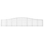 Cestas de gaviones 4 uds forma de arco hierro 400x50x60/80 cm