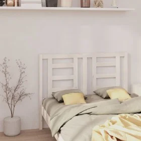 Bettkopfteil aus massivem weißem Kiefernholz, 126 x 4 x 100 cm von vidaXL, Kopf- und Fußteile - Ref: Foro24-818811, Preis: 43...