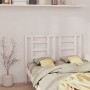 Cabecero de cama madera maciza de pino blanco 126x4x100 cm de vidaXL, Cabeceros y pies de cama - Ref: Foro24-818811, Precio: ...