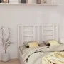 Solid white pine wood bed headboard 126x4x100 cm by vidaXL, Headboards and footboards - Ref: Foro24-818811, Price: 43,92 €, D...
