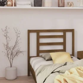 Honey brown solid pine wood bed headboard 96x4x100 cm by vidaXL, Headboards and footboards - Ref: Foro24-818803, Price: 23,23...