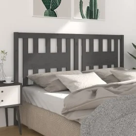 Kopfteil aus massivem grauem Kiefernholz, 186 x 4 x 100 cm von vidaXL, Kopf- und Fußteile - Ref: Foro24-818687, Preis: 63,34 ...