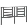 Solid gray pine wood bed headboard 156x4x100 cm by vidaXL, Headboards and footboards - Ref: Foro24-818827, Price: 32,80 €, Di...