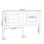 Solid gray pine wood bed headboard 156x4x100 cm by vidaXL, Headboards and footboards - Ref: Foro24-818827, Price: 32,80 €, Di...
