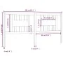 Cabecero madera maciza de pino blanco 206x4x100 cm de vidaXL, Cabeceros y pies de cama - Ref: Foro24-818691, Precio: 39,28 €,...