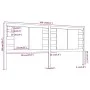 Cabecero madera maciza de pino blanco 206x4x100 cm de vidaXL, Cabeceros y pies de cama - Ref: Foro24-818791, Precio: 49,42 €,...