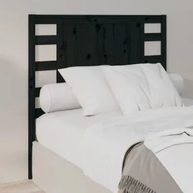 Kopfteil aus massivem schwarzem Kiefernholz, 106 x 4 x 100 cm von vidaXL, Kopf- und Fußteile - Ref: Foro24-818759, Preis: 56,...