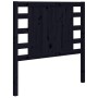 Kopfteil aus massivem schwarzem Kiefernholz, 106 x 4 x 100 cm von vidaXL, Kopf- und Fußteile - Ref: Foro24-818759, Preis: 57,...