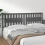 Bettkopfteil aus massivem grauem Kiefernholz, 205,5 x 4 x 100 cm von vidaXL, Kopf- und Fußteile - Ref: Foro24-818592, Preis: ...