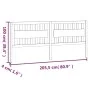 Cabecero de cama madera maciza de pino gris 205,5x4x100 cm de vidaXL, Cabeceros y pies de cama - Ref: Foro24-818592, Precio: ...