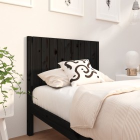 Cabecero de cama madera maciza de pino negro 95,5x4x100 cm de vidaXL, Cabeceros y pies de cama - Ref: Foro24-818854, Precio: ...