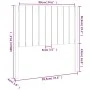 Bettkopfteil aus massivem schwarzem Kiefernholz, 95,5 x 4 x 100 cm von vidaXL, Kopf- und Fußteile - Ref: Foro24-818854, Preis...