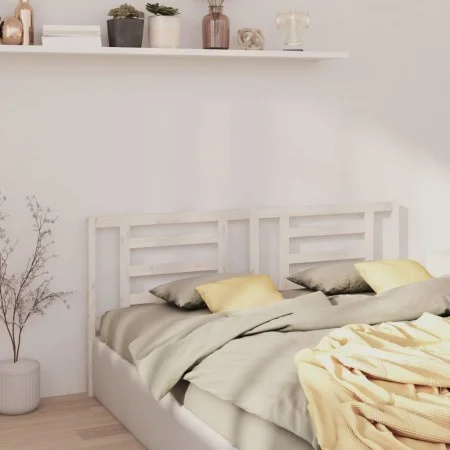 Solid white pine wood bed headboard 166x4x100 cm by vidaXL, Headboards and footboards - Ref: Foro24-818831, Price: 41,08 €, D...