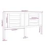 Solid white pine wood bed headboard 166x4x100 cm by vidaXL, Headboards and footboards - Ref: Foro24-818831, Price: 41,08 €, D...