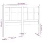 Bettkopfteil aus massivem Kiefernholz, 125,5 x 4 x 100 cm von vidaXL, Kopf- und Fußteile - Ref: Foro24-818910, Preis: 34,01 €...