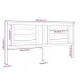 Cabecero de cama madera maciza de pino negro 186x4x100 cm de vidaXL, Cabeceros y pies de cama - Ref: Foro24-818839, Precio: 3...