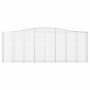 Cestas gaviones 9 uds forma de arco hierro 400x50x140/160 cm