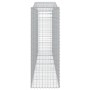 Cestas gaviones 9 uds forma de arco hierro 400x50x140/160 cm