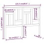Bettkopfteil aus massivem Kiefernholz in Honigbraun, 125,5 x 4 x 100 cm von vidaXL, Kopf- und Fußteile - Ref: Foro24-818963, ...