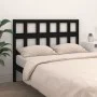 Cabecero de cama madera maciza de pino negro 125,5x4x100 cm de vidaXL, Cabeceros y pies de cama - Ref: Foro24-818914, Precio:...