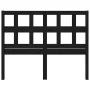 Cabecero de cama madera maciza de pino negro 125,5x4x100 cm de vidaXL, Cabeceros y pies de cama - Ref: Foro24-818914, Precio:...