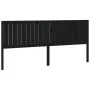 Solid black pine wood bed headboard 205.5x4x100 cm by vidaXL, Headboards and footboards - Ref: Foro24-818894, Price: 51,67 €,...