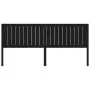 Solid black pine wood bed headboard 205.5x4x100 cm by vidaXL, Headboards and footboards - Ref: Foro24-818894, Price: 51,67 €,...
