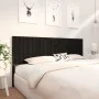 Solid black pine wood bed headboard 205.5x4x100 cm by vidaXL, Headboards and footboards - Ref: Foro24-818894, Price: 51,67 €,...