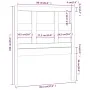 Bettkopfteil aus massivem grauem Kiefernholz, 95,5 x 4 x 100 cm von vidaXL, Kopf- und Fußteile - Ref: Foro24-818902, Preis: 2...