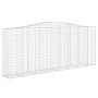 Cestas de gaviones 7 uds forma de arco hierro 400x50x160/180 cm