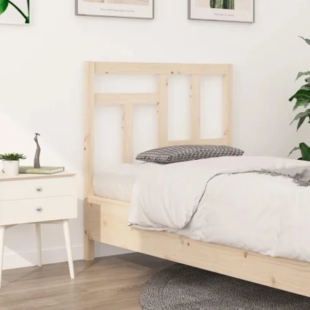 Solid pine wood bed headboard 95.5x4x100 cm by vidaXL, Headboards and footboards - Ref: Foro24-818950, Price: 21,39 €, Discou...