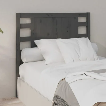 Kopfteil aus massivem grauem Kiefernholz, 96 x 4 x 100 cm von vidaXL, Kopf- und Fußteile - Ref: Foro24-818752, Preis: 30,07 €...